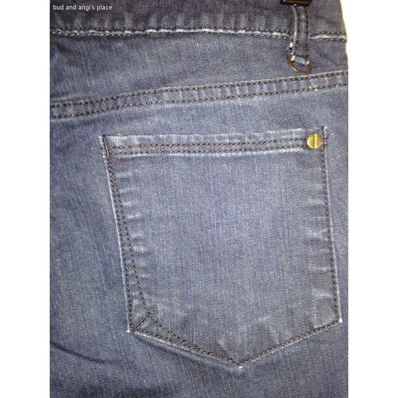 Angie Decades Denim Anthropologie Deep Abyss Jeans Size 27 X 33" NWOT - Picture 3 of 5